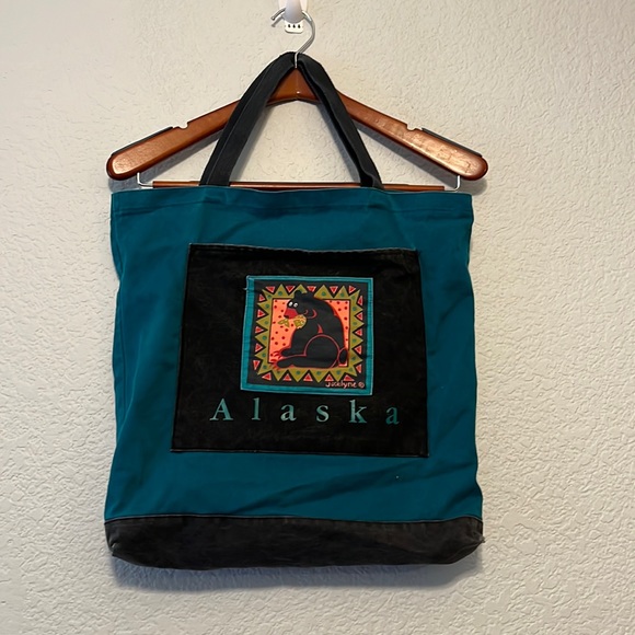 Magenta Handbags - Vintage Alaska Canvas Tote Bag